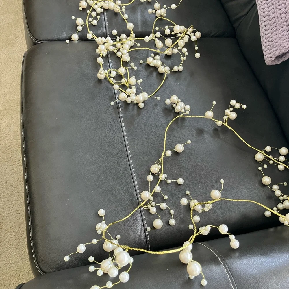 Beaded Ivory Pearl Garland Holiday Party Decor